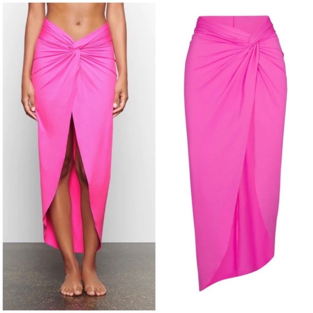 SKIMS Pink Swim Sarong